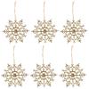 Christmas Tree Snowflake Pendant Electroplating Snowflakes Hanging Decoration Festival Party Add Atmosphere Decorative Pendants