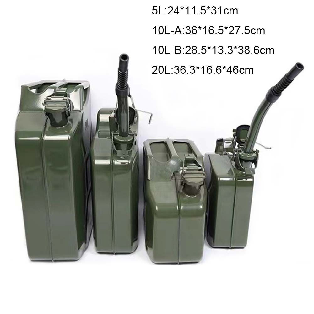 5L/10L Gasoline Tank Iron Car Spare Fuel Tank New Gas Can Outdoor