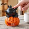 Halloween Theme Light Pumpkin Night Light, LED Spooky Skeleton Desk Lamp, Electric Candle for Holiday Party Home Office Decoration Holida Lamp