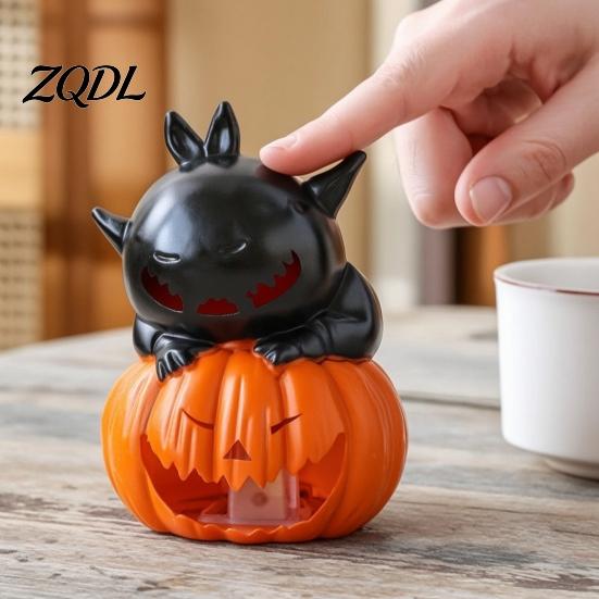 Halloween Theme Light Pumpkin Night Light, LED Spooky Skeleton Desk Lamp, Electric Candle for Holiday Party Home Office Decoration Holida Lamp