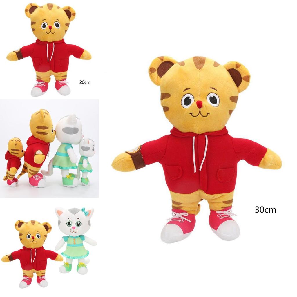 Pluszowe Zabawki Daniel Tiger i Katerina Kittycat - Miękkie i Urocze dla Dzieci