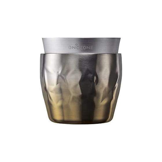 Doshisha Hyogoku Tumbler, For Cold Storage, Vacuum Double Structure, Single Layer Aluminum, 270ml, Gold, ONZONE
