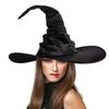 Delicate Witch Wizard Hat Pointed Hat Pleated Halloween Hat Cosplay Props Party Costume Headgear for Christmas Halloween