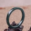 Natural Hetian Jade Bangle Dark Olive Green Qing Jade Square Strip Bracelet, Chinese Classical Style Jade Cuff Women Elegant Gift