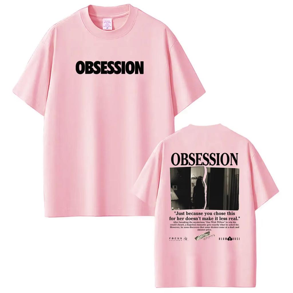 Obsession Horror Movie 2026 Graphic T Shirt Men Women Vintage O-Neck Oversized Cotton T-shirts Lightweight & Breathable for Cool Summer Outfits
