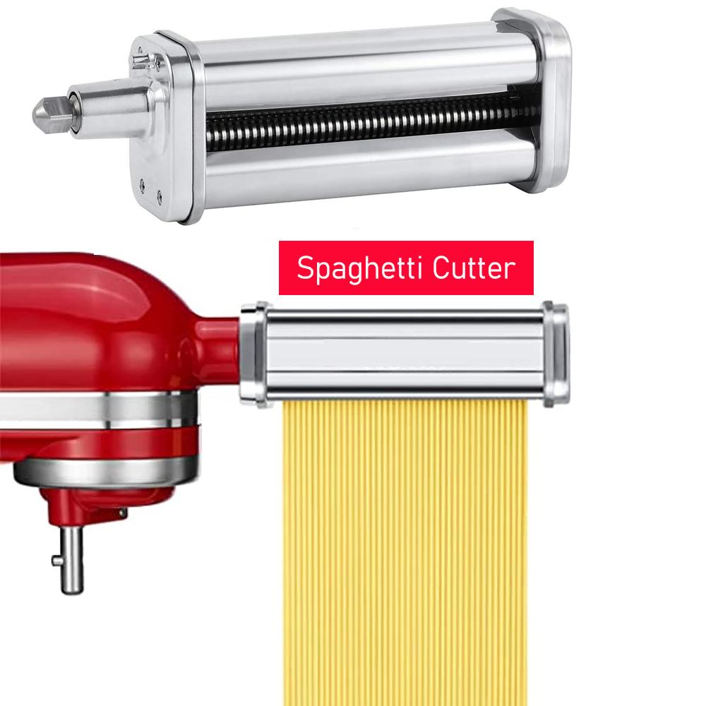 

Насадки з нержавіючої сталі для виготовлення пасти для всіх стаціонарних міксерів KitchenAid, Ролик для тіста для пасти, Різак для спагетті, Різак для феттучіні