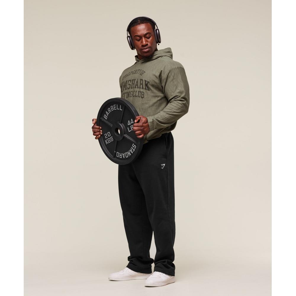 Gymshark Lightweight Slub Textured Hoodie Utility Green A2b2u Ecjp