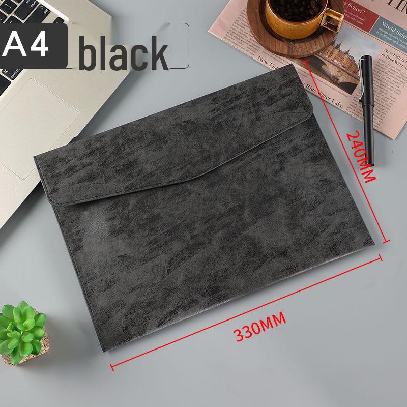 Large Leather A4 Document Folder with Customizable Logo