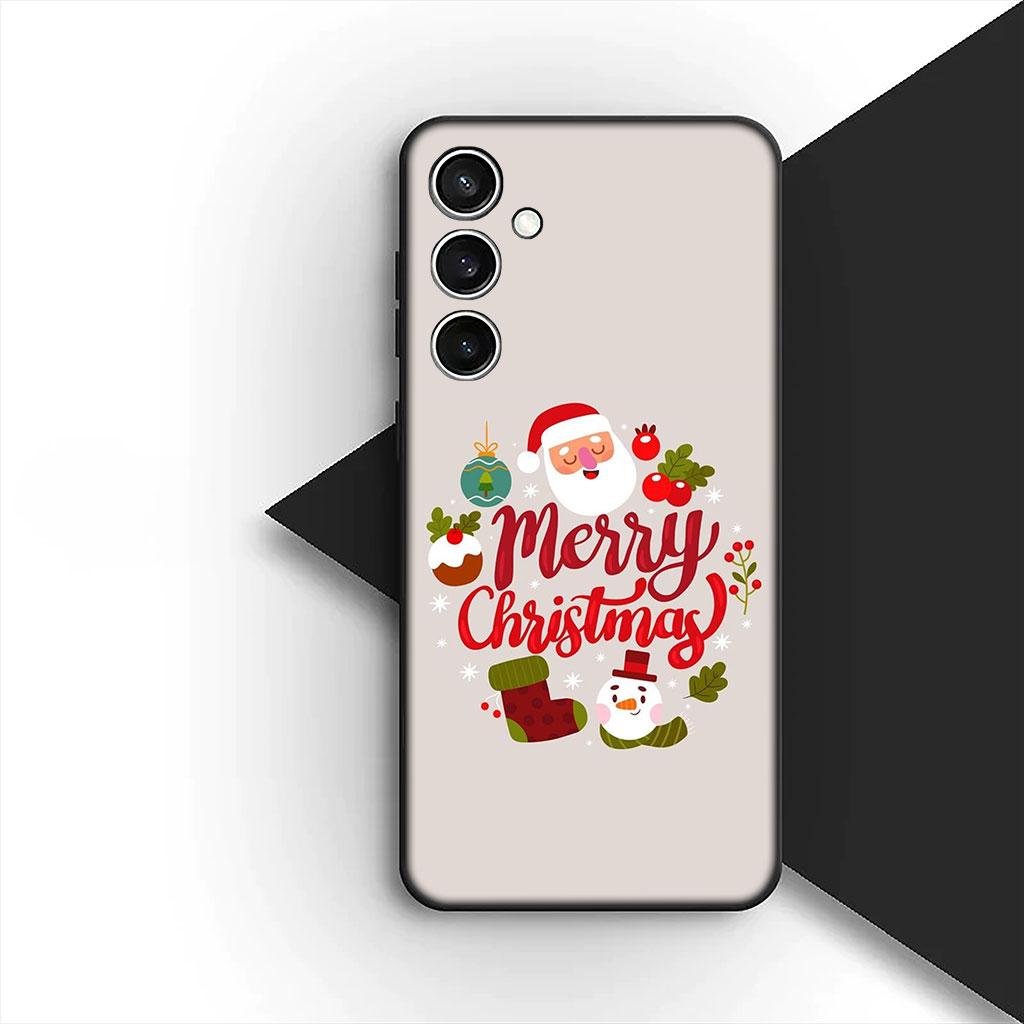 Snow Merry Christmas Tree Deer gift Silicone Phone Cover for Apple iPhone 17 Air 12 13 Pro Max Mini ProMax 7 + 8 Plus Soft Case