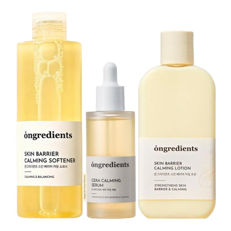 ONGREDIENTS Skin Barrier Calming Skincare Set (Calming Softener 250ml + Serum 50ml + Lotion 220ml)