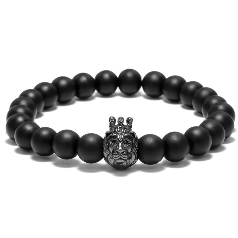 100% Natural Volcanic Lava Bracelet Homme Black Zirconia Braclet Cross Braslet Hematite Brazalete Bileklik Gift For Boyfriend
