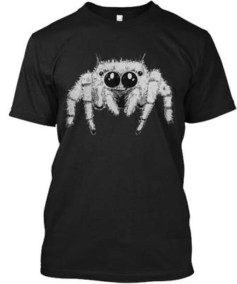 Süßes Springspinnen-T-Shirt 100% Baumwolle T-Shirt Herren-T-Shirts Oberteil Hergestellt in den USA T-Shirt Tee Oberteil Unisex