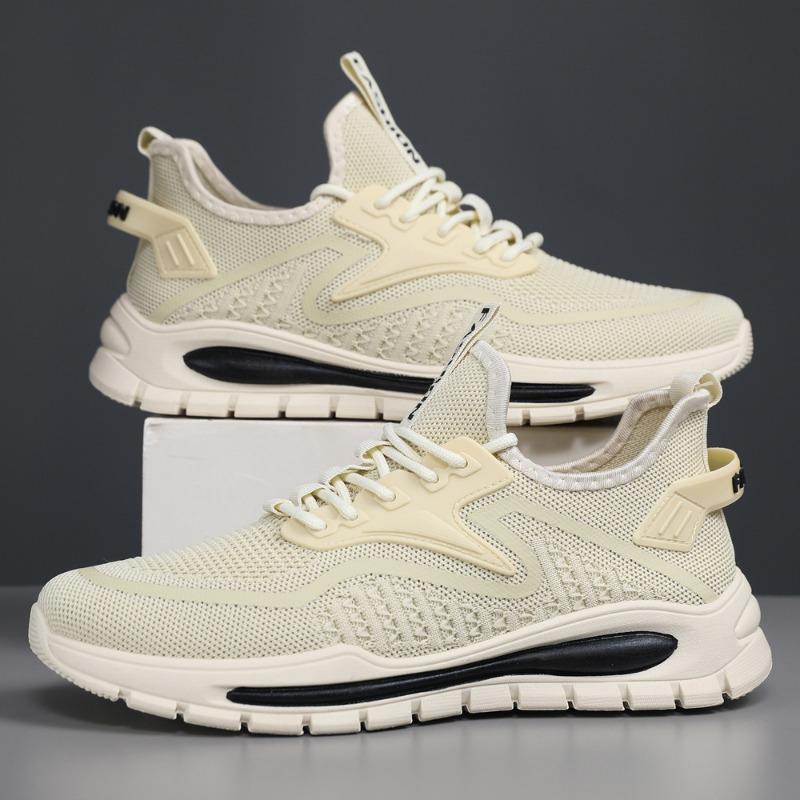 New fly-woven men's shoes spring and summer breathable mesh sports running shoes men's work leisure versatile