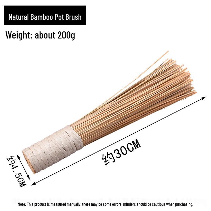 JingJingRS Verlängerte Bambus-Topfreinigungsbürste (2er-Pack)