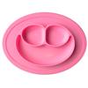 1Pcs Smiley Kids Feeding Plate Silicone Sucker Bowl Baby Infant Safe Dining Plate Cartoon Smile Face Children Dishes Tableware