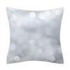 Snow Christmas Pillowcase Blue and White Printed Cushion Cover Snowflake  Tree Throw