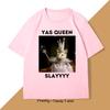 Yas Queen Slay T Shirt Men Women Sarcastic Humor Funny Rat TShirt Cotton Mens Clothing Animal Print Graphic T Shirts Clothing