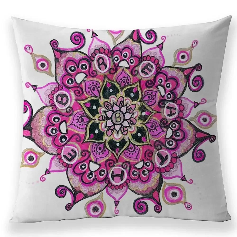 Bohemian Style Mandala Pillow Case Living Room Bedroom Seat Sofa Cushion Cover Home Decorating Linen Pillowcases 45*45 Cm