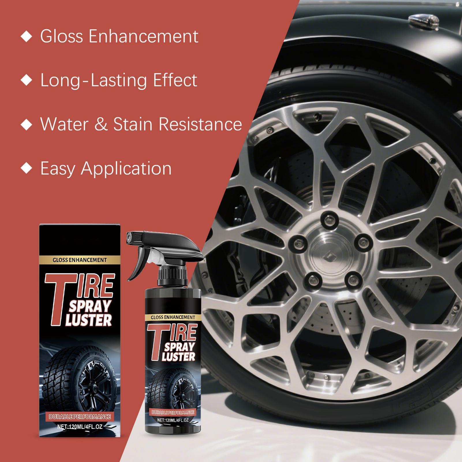 Spray Tire Shine 120ml Wheel Shine Polish Agent Tire Detailing Spray For RV Urban Offroad Home Car Vehicle Automotive Outdoor China Mainland