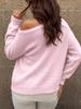 Autumn/Winter 2026 Loose European & American Style Wool Knit Pullover - Women's Long Sleeve Sweater