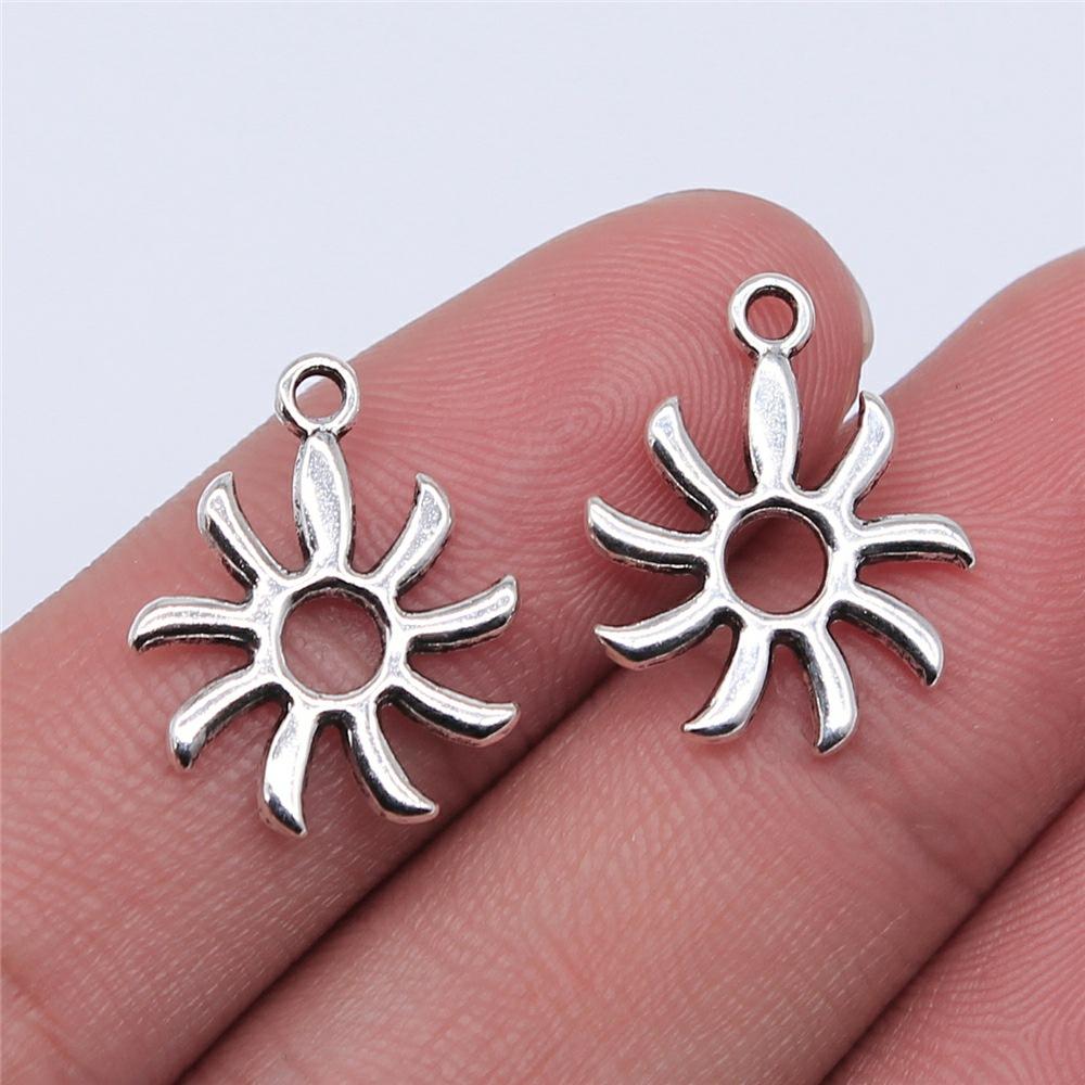 20pcs Sun Pendant Charms Antique Silver Color Sun Charms Jewelry DIY Sun Charms For Bracelet Making