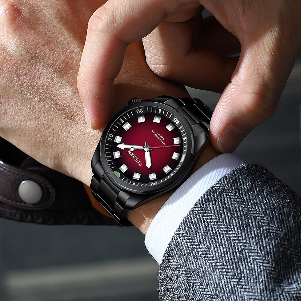 Luxury Watch Business Waterproof Male Clock Luminous Stainless Steel Quartz Men Watch