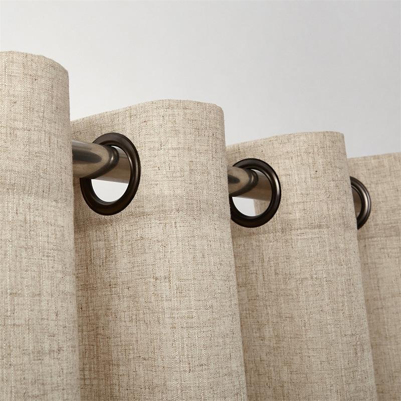 Curtains Natural Linen Curtains, Bedroom Living Room Multi-Color Semi-Blackout Curtains Finished Products