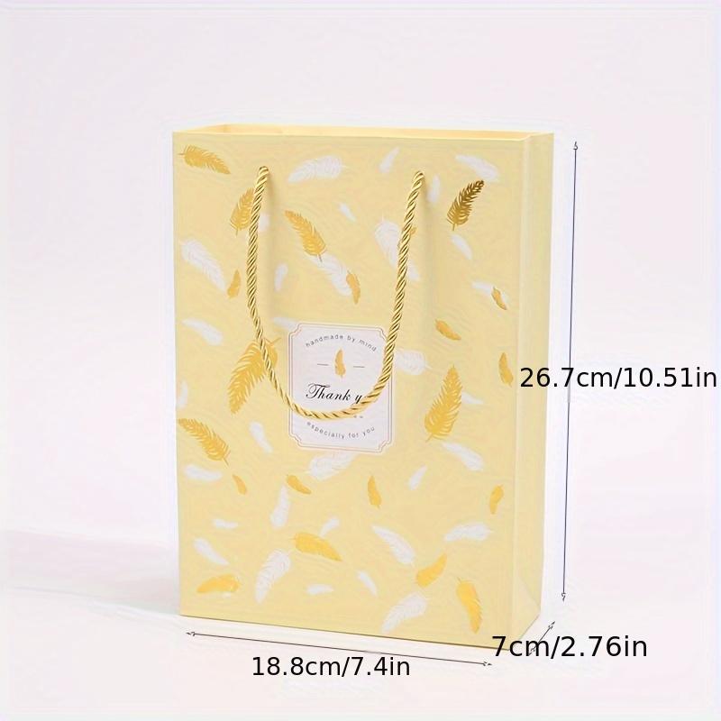 

10 шт. Желтые перьевые упаковочные коробки для горячего тиснения 6 шт. Упаковочные коробки подходят для упаковочных коробок для дома, кухни, упаковочных материалов 10pcs