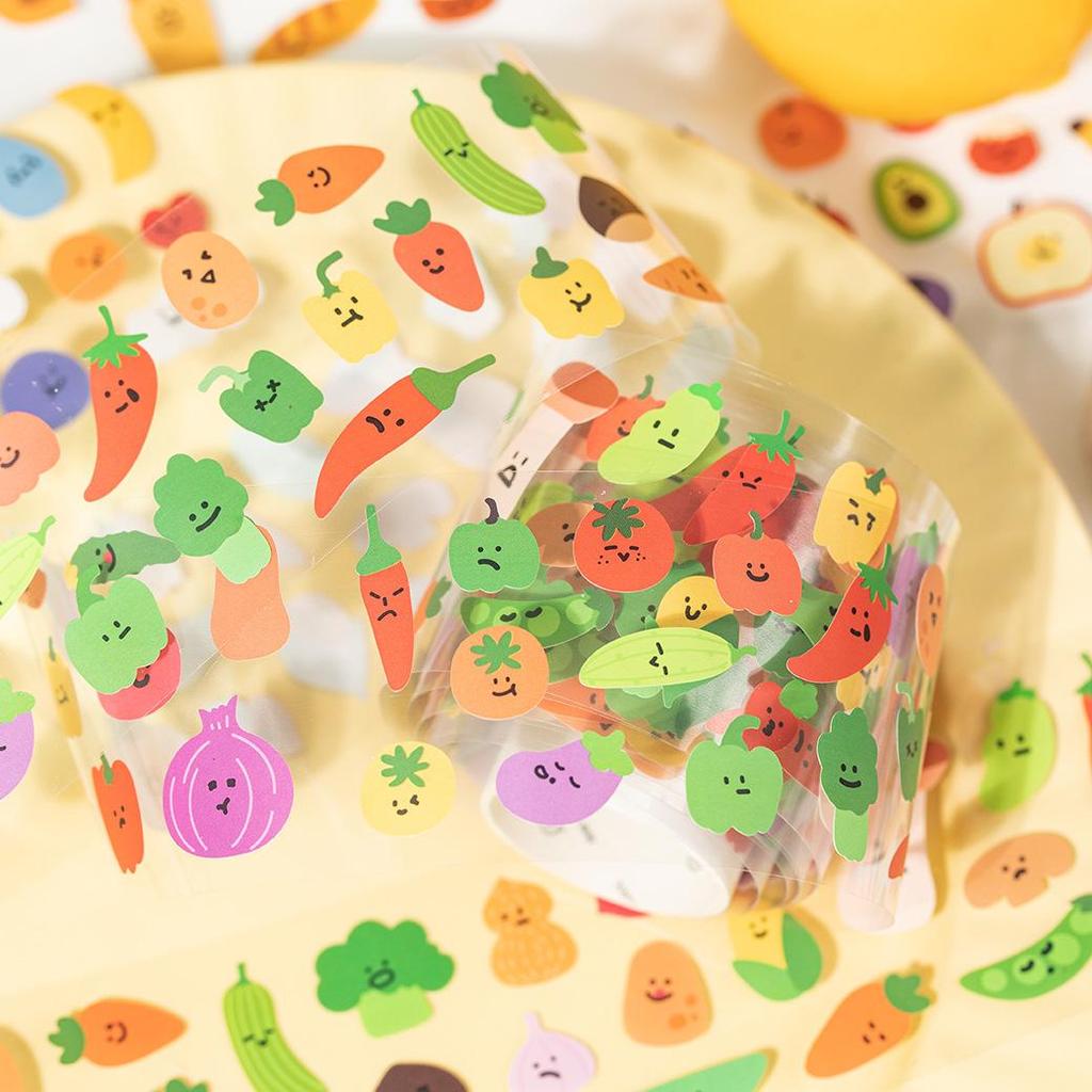 Yuxian Cute Expression Die-Cut Tape for Journals & Diaries – Decorative and Adorable Mood Patterns