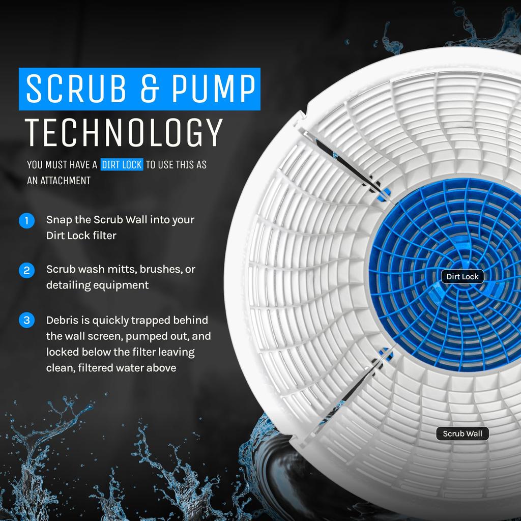 Detail Guardz Scrub Wall 180 Prevents Separates Sand and White Attachment, Scratches, Stones, (DG-DL-SW180-WHT)