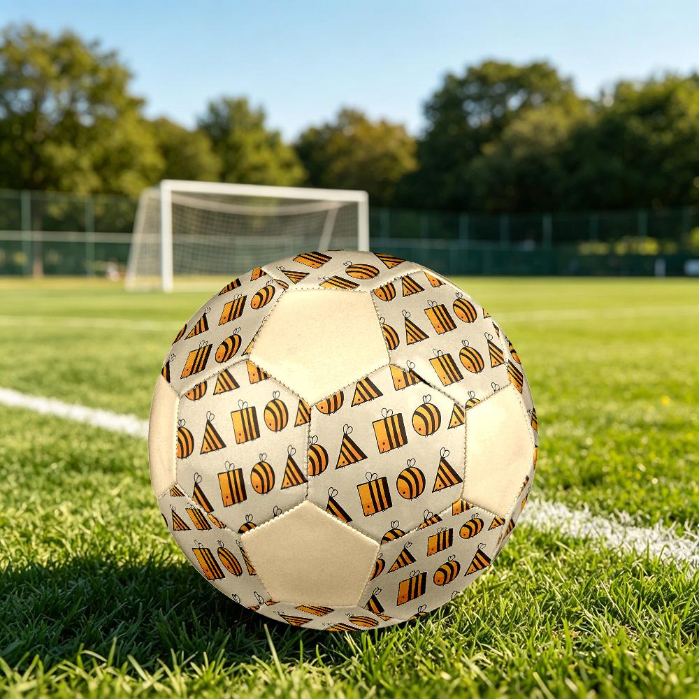 1PC Bee Party Celebration Soccer Ball Size 5 Football Machine Sewn Indoor/Outdoor Universal Football Gift W4