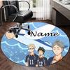 Personalized Haikyuu Round Chair Office Rug - Perfect for Mat, Office Chair & More - Ideal Gift for Birthdays and Holidays