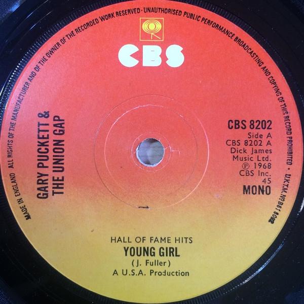 

7inch Record GARY PUCKETT & THE UNION GAP - Young Girl CBS8202 CBS 1974 UK Rock Used