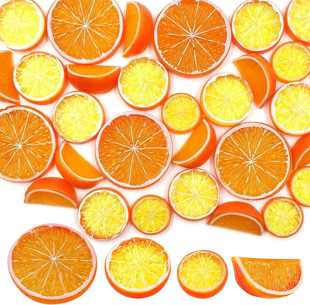 20/50pcs Artificial Plastic Lemon Fake Plants Kid Toys Fridge Sticker Diy Needlework Household Products New Year Christmas Decor