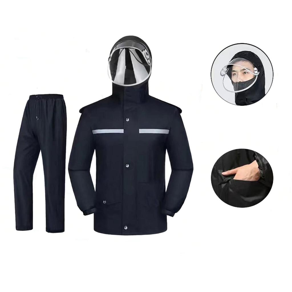 Ensemble Imperméable Réfléchissant Pantalon et Veste pour Motocyclistes
