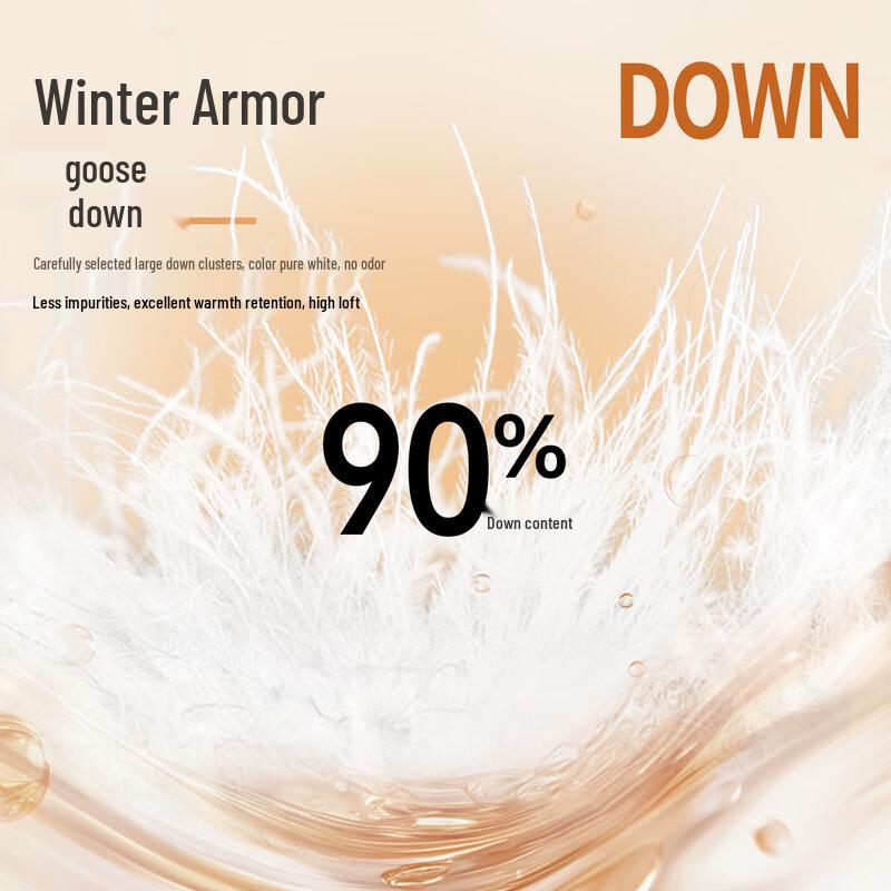 JOW Men's 90% Goose Down Winter Padded Straight-Leg Pants