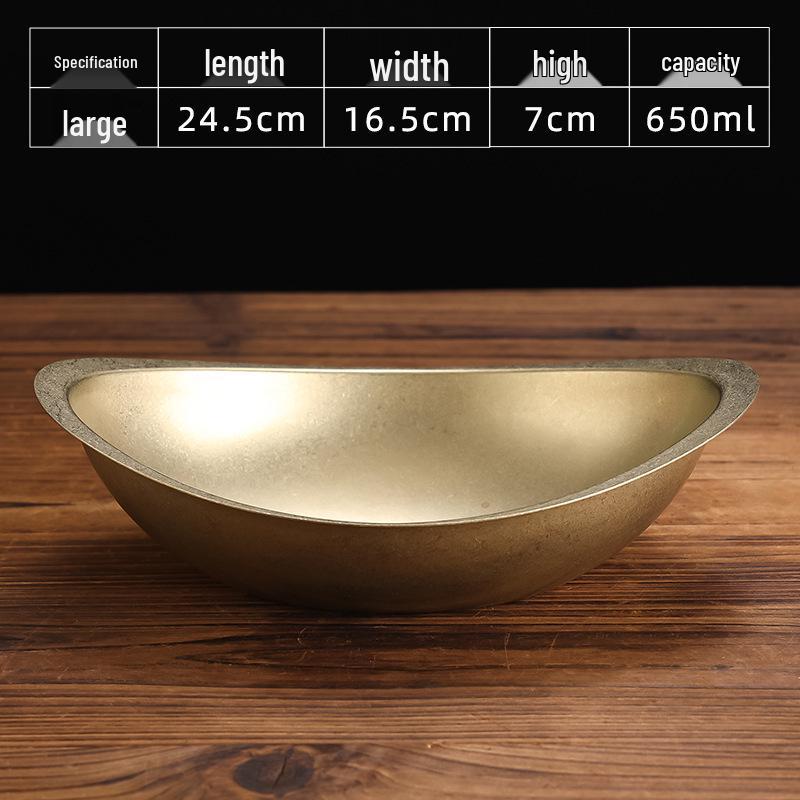 Retro Gold Stainless Steel Tableware Set: Rectangular Plate, Seasoning Dish, Bowl, Water Cup, Chopsticks, Spoon.