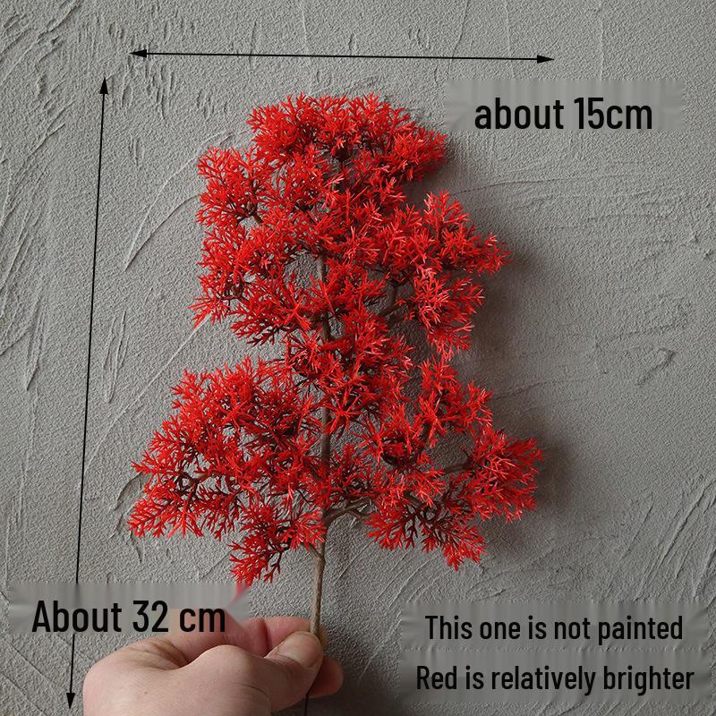 Ramură Artificială de Pin cu Frunze de Arțar și Accente de Chiparos