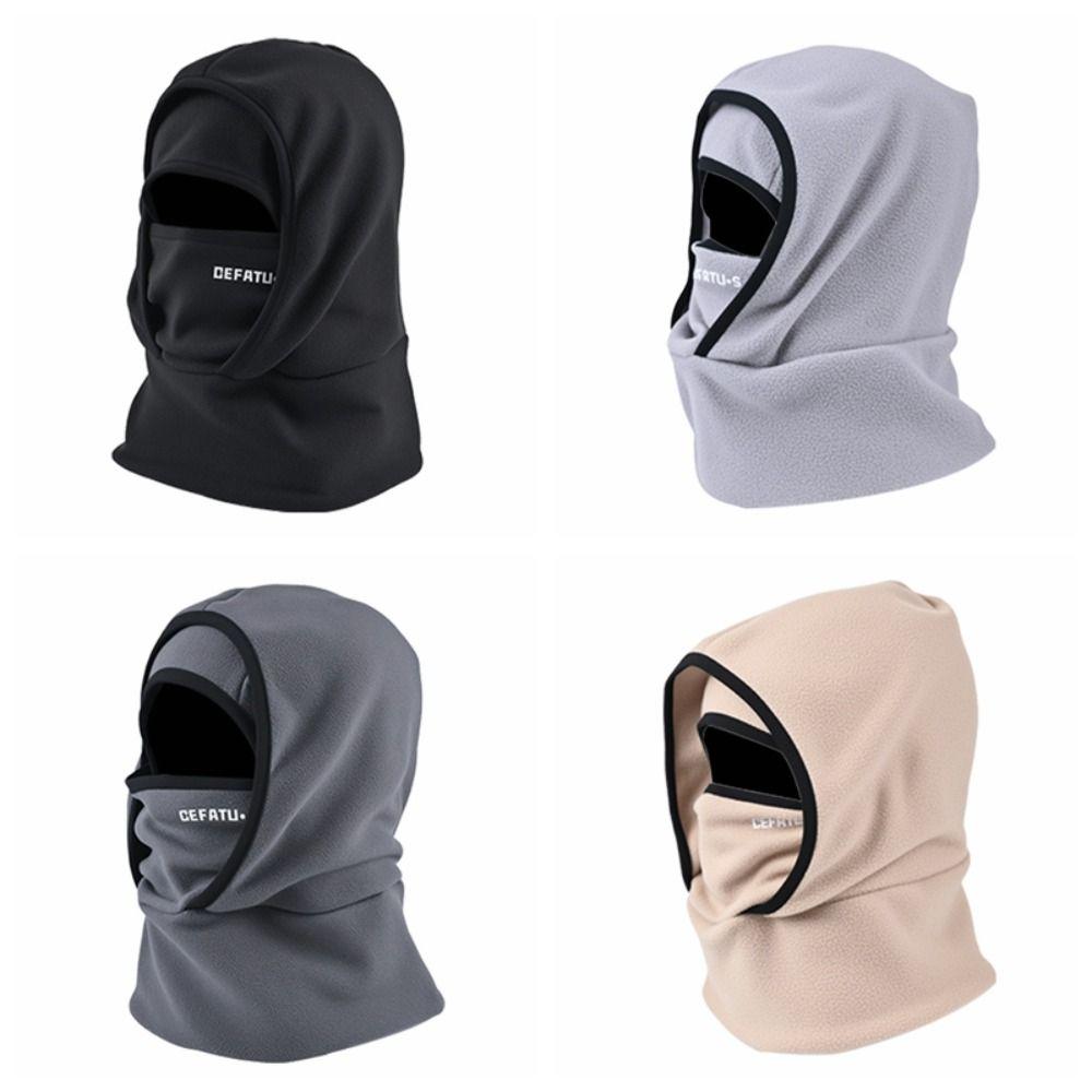 Neck Protection Balaclava Cycling Cap Double Layer Ski Windproof Cap Warm Hat Mask  Women Men