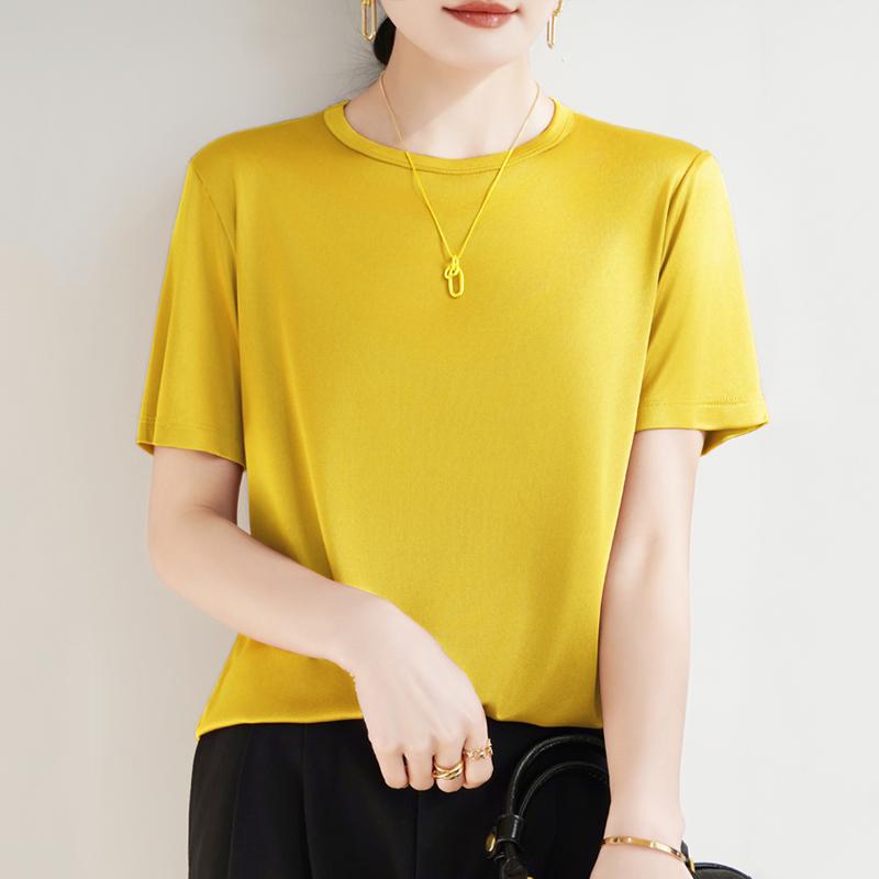 Summer Shirt for Women - 50% Mulberry Silk Blend | Wrinkle-Free & UV Protection | Luxe Lightweight Top