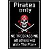 1p,Cusde Pirate Metal Tin Sign Pirates Only All Others Will Walk The Plank Retro Decor Home Decorations Vintage Posters for R