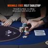 8 Player Foldable Poker Table, Blackjack Texas Holdem Poker Table with Padded Rails and Stainless Steel Cup Holders, Portable Folding Card Board Game