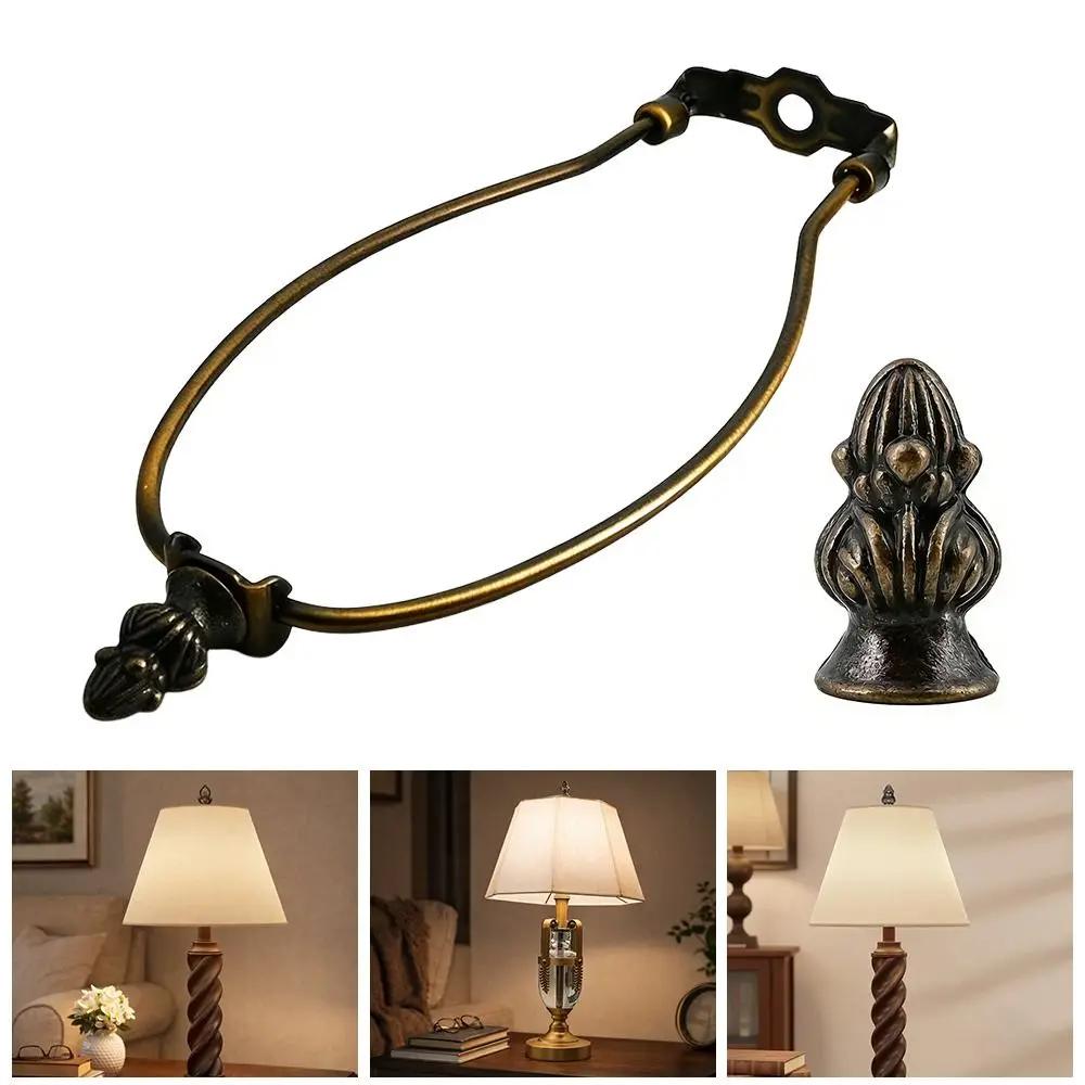 Decorative Bronze Finish Lamps Harp Kit Standard DIY Lamp Shade Holder Universal Shade Bracket Table Lamp