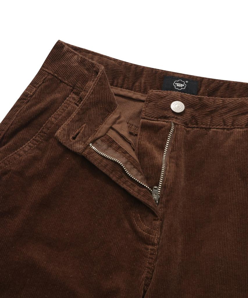 COVERNAT WOMAN Semi Bootcut Corduroy Pants Brown