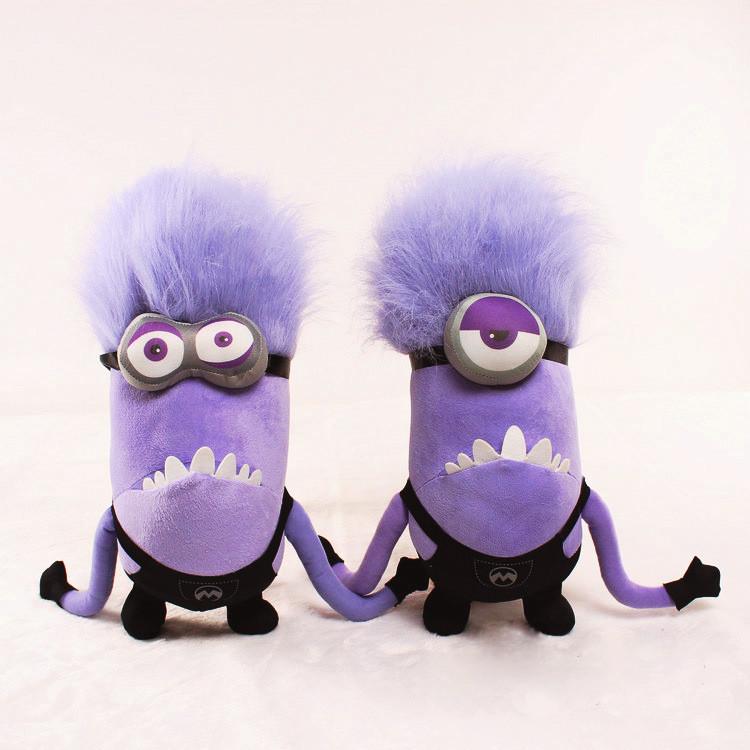 Despicable Me Purple Evil Minions Cartoon Plush Toy Doll For Room Decoration