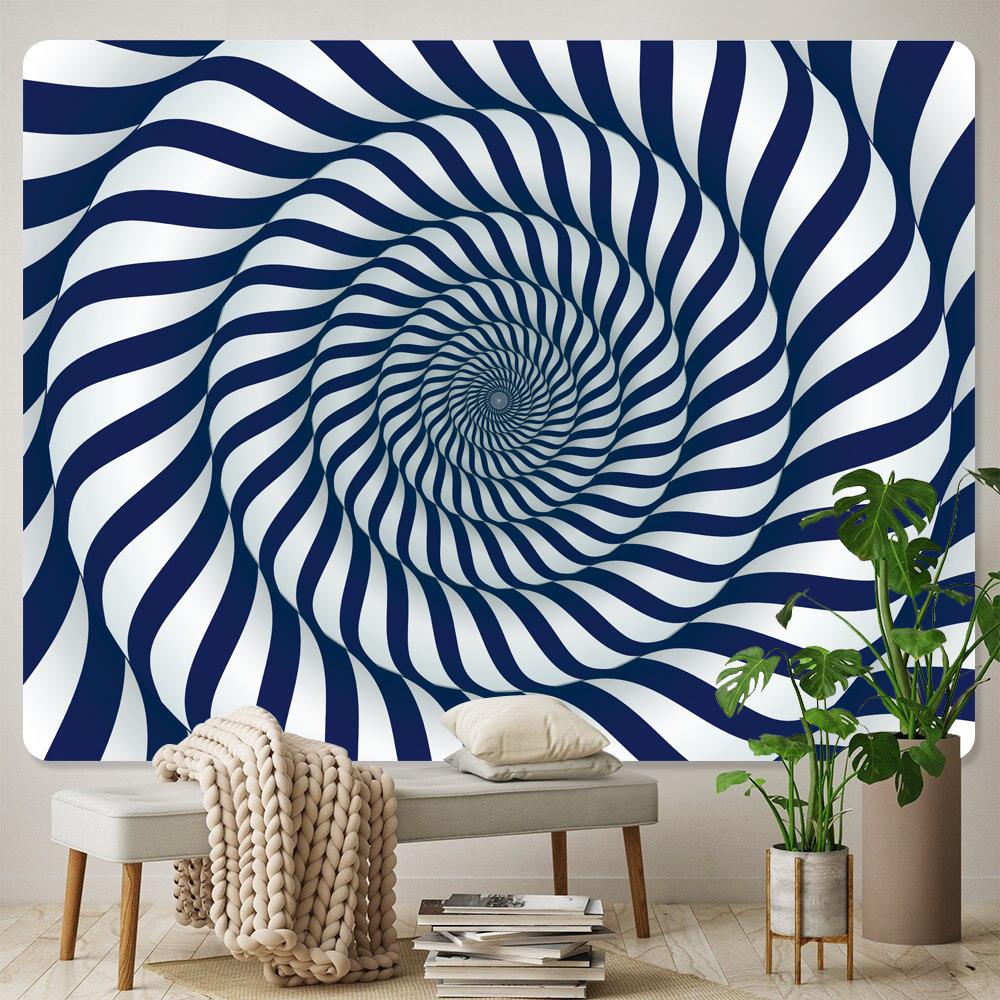 Psychedelic scene eye illusion abstract home decor art tapestry hippie bohemian decor yoga mat sofa blanket sheet