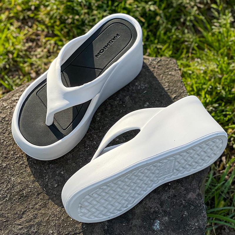 Summer Flip Flops New Thick Sole Slippers for Women Platform Wedges Heel Modern Slippers EVA Ladies Sandals
