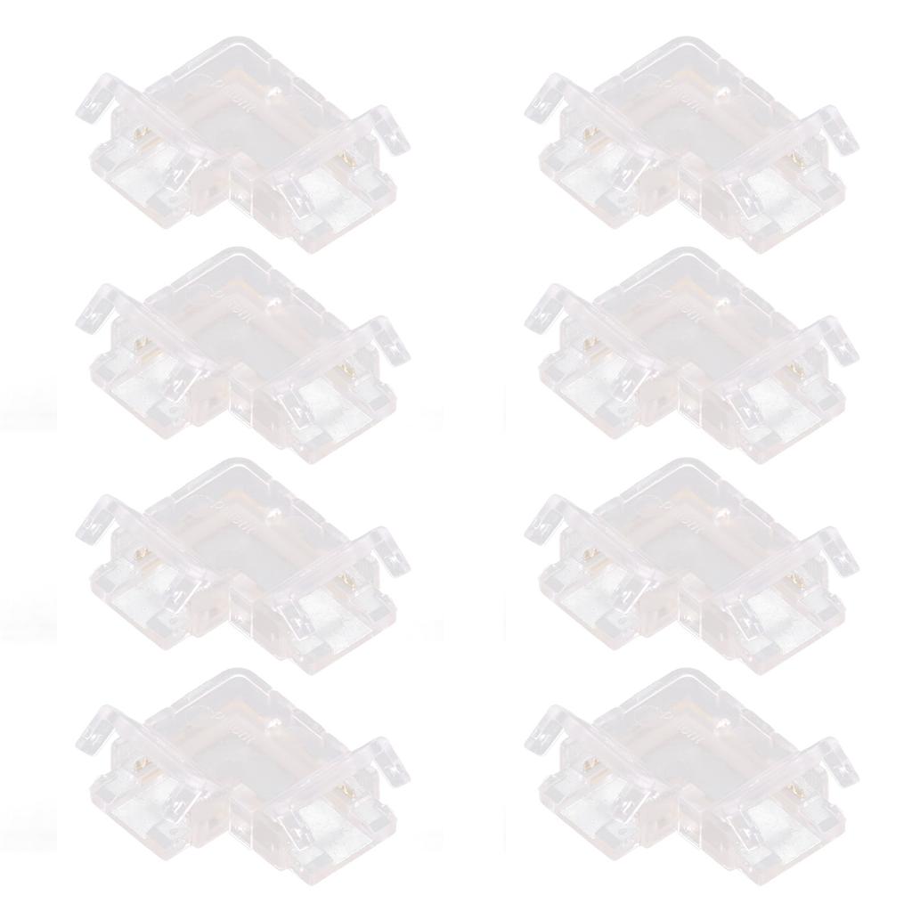 Strip Light Connector 2 Pin Solderless L Shape Seamless Terminal Extension Corner Connector for