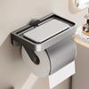 Wall-Mounted Paper Roll Storage Shelf No-Drill Toilet Paper Shelf Sturdy Tissue Rack  Washroom