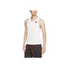 Asics Logo Print Round Neck Sleeveless Running Vest Men Tops White XT1038-01